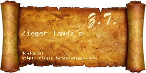 Zieger Tamás névjegykártya